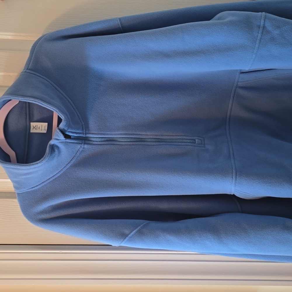 XERSION BRAND MEN'S BIG AND TALL BLUE PULLOVER QUARTER ZIP FLEECE SIZE 4XL